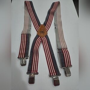 CLC Red and Blue Striped Suspenders